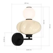 ST LUCE SL6134.411.01 Светильник настенный ST-Luce черный/желтый, опаловый LED 1*8W 3000K