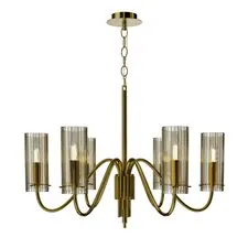 ST LUCE SL2005.303.06 Светильник подвесной ST-Luce латунь/коньячный E14 6*40W