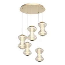 ST LUCE SL6136.233.01 Светильник подвесной ST-Luce золото/коньячный LED 1*28W 3000K