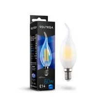 Voltega 7026 Светодиодная лампа Crystal Candle wind matt 6W 4000K E14 (7026)