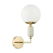 Lumion 1031817; 6580/1W Настенный светильник CLASSI LN25 53 французское золото, серый/белый металл, керамика/стекло E14 1*40W 220V VIVIEN