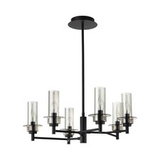 Lumion 47484; 6555/6C Люстра потолочная CLASSI LN25 29 черный/дымчатый/металл/стекло E14 6*40W 220V MADONNA