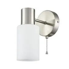 Lumion 47790; 8099/1W Бра COMFI LN25 76 никель/белый металл/стекло Е14 1*40W 220V MAVE