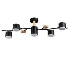 Lumion 48234; 8194/5C Потолочный светильник COMFI LN25 261 черный, металл/дерево/пластик LED GX53 5*9W 220V CRYPTO