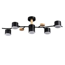 Lumion 48234; 8194/5C Потолочный светильник COMFI LN25 261 черный, металл/дерево/пластик LED GX53 5*9W 220V CRYPTO