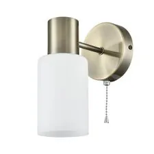 Lumion 47793; 8100/1W Бра COMFI LN25 74 бронза/белый металл/стекло Е14 1*40W 220V MAVE
