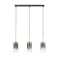 Lumion 47795; 8101/3A Подвес COMFI LN25 325 черный/бронза металл/стекло Е14 3*40W 220V ISHA