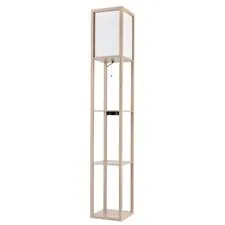 Lumion 47770; 8091/1F Торшер COMFI LN25 361 дерево/белый, дерево/текстиль Е27 1*60W 220V PRACTIC