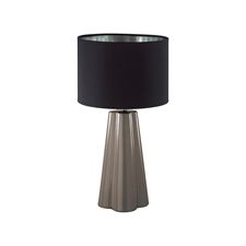 Lumion 48157; 8125/1T Настольная лампа COMFI LN25 376 черный/серый, керамика/текстиль E27 1*60W 220V HINAMI