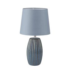 Lumion 48155; 8123/1T Настольная лампа COMFI LN25 синий, керамика/текстиль E27 1*60W 220V LAPUNA
