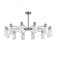 Lumion 47789; 8099/12C Люстра потолочная COMFI LN25 76 никель/белый металл/стекло Е14 12*40W 220V MAVE