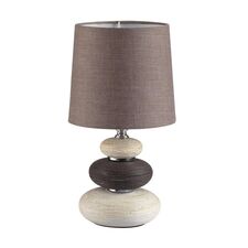 Lumion 48158; 8126/1T Настольная лампа COMFI LN25 коричневый/бежевый/белый, керамика/текстиль Е14 1*40W 220V LATZA