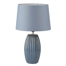 Lumion 48154; 8122/1T Настольная лампа COMFI LN25 синий, керамика/текстиль E27 1*60W 220V LAPUNA