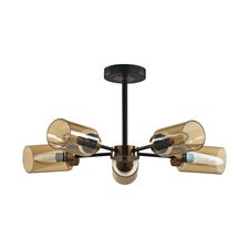 Lumion 46304; 5640/5C Люстра потолочная COMFI LN23 чёрный, бронза E14 4*40W 220V DALLIN