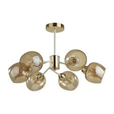 Lumion 46319; 5650/6C Люстра потолочная COMFI LN23 белый, золотой E27 6*60W 220V ODELL