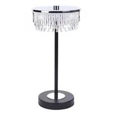 Lumion 48250; 8204/1TL Настольная лампа LEDIO LN25 393 серебро/черный/прозрачный, металл/акрил LED 7W 4000К 220V SATIANA