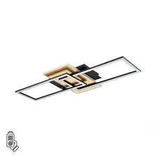 Lumion 1032229; 8021/90CL Потолочный светильник LEDIO LN24 черный/золотой/черный, металл/акрил с пультом ДУ LED 90W 220V 3000-6500К GOLDY