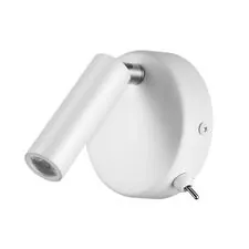 Lumion 44273; 5221/3WL Бра с выключателем LEDIO LN22 белый LED 3W 3000K 330Лм 220V CHASE