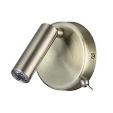 Lumion 44274; 5222/3WL Бра с выключателем LEDIO LN22 бронза LED 3W 3000K 330Лм 220V CHASE