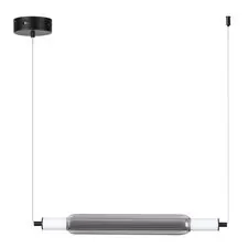 Lumion 47490; 6556/15L Подвес LEDIO LN25 237 черный/дымчатый/металл/акрил, стекло LED 15W 4000К 220V TRENDY