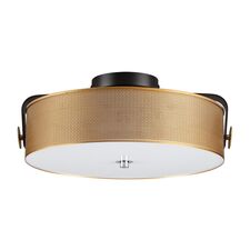 Lumion 47618; 6597/40L Потолочный светильник LEDIO LN25 158 черный, античная латунь/античная латунь металл/металл, стекло LED 40W 4000К
