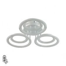 Lumion 47656; 8028/80CL Потолочный светильник LEDIO LN25 247 белый/белый, металл/акрил с ПДУ LED 80W 3000-6000К 220V OSAKA