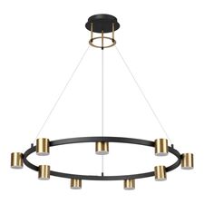 Lumion 46877; 6532/58L Светильник подвесной LEDIO LN23 220 чёрный, латунь LED 58W 3000-6000K 2224Лм 220V FLINT