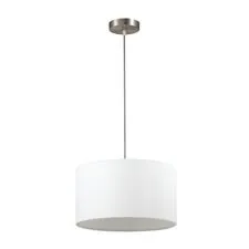Lumion 39696; 3745/2 Подвес MODERNI LN19 126 никель/белый, металл/текстиль E27 2*60W 220V NIKKI