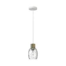 Lumion 1032038; 6583/1A Подвес MODERNI LN25 140 белый, золотой/прозрачный/металл/стекло E27 1*40W 220V ICE