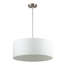 Lumion 39697; 3745/3 Подвес MODERNI LN19 126 никель/белый, металл/текстиль E27 3*60W 220V NIKKI