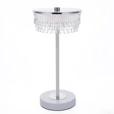 Lumion 48567; 8253/1TL Настольная лампа LEDIO LN25 393 серебро/белый/прозрачный, металл/акрил LED 7W 4000К 220V SATIANA