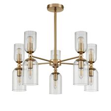 Lumion 47590; 6586/10 Люстра подвесная MODERNI LN25 89 золото/прозрачный, металл/стекло E14 10*40W 220V KASSIA