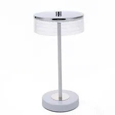 Lumion 48566; 8252/1TL Настольная лампа LEDIO LN25 393 серебро/белый/прозрачный, металл/акрил LED 7W 400К 220V SATIANA