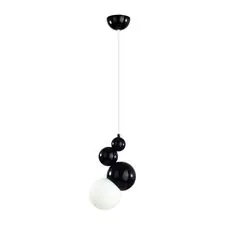 Lumion 1030968; 6566/1A Подвес MODERNI LN25 118 черный/белый матовый/металл/стекло E27 1*40W 220V BLASEN