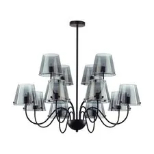 Lumion 1031422; 6570/12C Люстра потолочная MODERNI LN25 104 черный/дымчатый/металл/стекло G9 12*20W 220V SMOKY