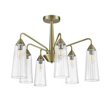 Lumion 47584; 6584/6C Люстра потолочная MODERNI LN25 94 бронза/прозрачный, металл/стекло E14 6*40W 220V DOLIANA
