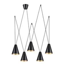 Lumion 44280; 5226/5 Светильник подвесной LOFTI LN22 черный, матовое золото E27 5*40W 220V BROOKS