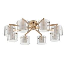 Lumion 47594; 6587/8C Люстра потолочная MODERNI LN25 91 золото/прозрачный, металл/стекло E14 8*40W 220V VERDI