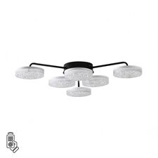 Lumion 48358; 8236/6CL Люстра потолочная с пультом ДУ LEDIO LN25 черный, металл/акрил LED 85W 3000-6000К 220V