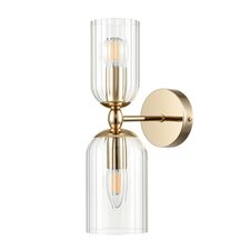 Lumion 47589; 6586/2W Бра MODERNI LN25 89 золото/прозрачный, металл/стекло E14 2*40W 220V KASSIA