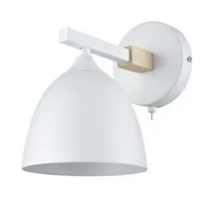 Lumion 47778; 8095/1W Бра MODERNI LN25 268 белый/белый металл, дерево/металл Е27 1*60W 220V COLANGE