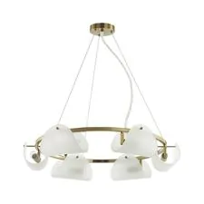 Lumion 1031431; 6571/6 Люстра NEOCLASSI LN25 52 медный/белый/металл/стекло E14 6*60W 220V FIORO