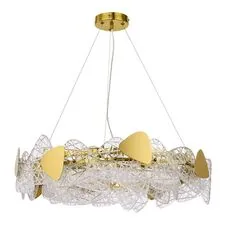 Lumion 1031893; 6582/8 Люстра подвесная NEOCLASSI LN25 50 золотой/прозрачный, золотой металл/стекло, металл E14 8*40W 220V QUEENY
