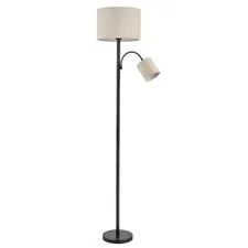 Lumion 47696; 8042/2F Торшер MODERNI LN25 365 черный/бежевый, металл/текстиль Е27 1*60W + Е14 1*40W 220V KAYA