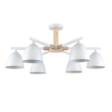 Lumion 47777; 8095/6C Люстра потолочная MODERNI LN25 268 белый/белый металл, дерево/металл Е27 6*60W 220V COLANGE