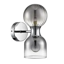 Lumion 48056; 8114/2W Бра MODERNI LN25 142 хром/дымчатый, металл/стекло G9 30W + E14 40W 220V TAUNA
