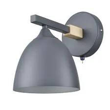 Lumion 47781; 8096/1W Бра MODERNI LN25 267 серый/серый металл, дерево/металл Е27 1*60W 220V COLANGE