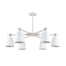 Lumion 47783; 8097/6C Люстра потолочная MODERNI LN25 269 белый/белый металл, дерево/металл Е27 6*60W 220V ROSALINA