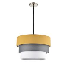 Lumion 47692; 8038/3 Подвесной светильник MODERNI LN25 133 никель/желтый/серый/белый, металл/текстиль Е27 3*60W 220V ILAIDA
