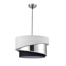 Lumion 47694; 8040/3 Подвесной светильник MODERNI LN25 136 никель/белый/серебро/черный, металл/текстиль Е27 3*60W 220V INDIRA
